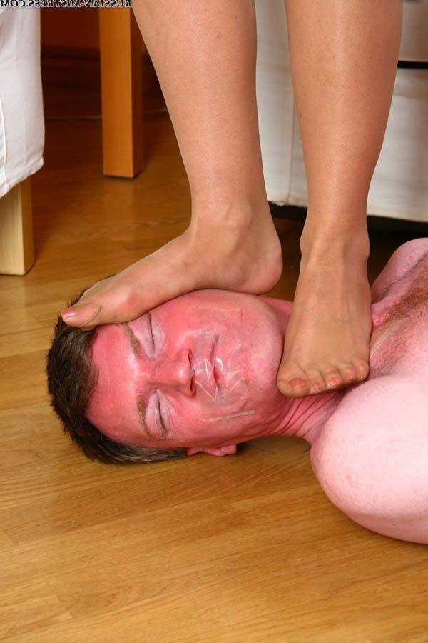16P Exceptionally loud slave gets tape-gagged and trampled as a prelude before being