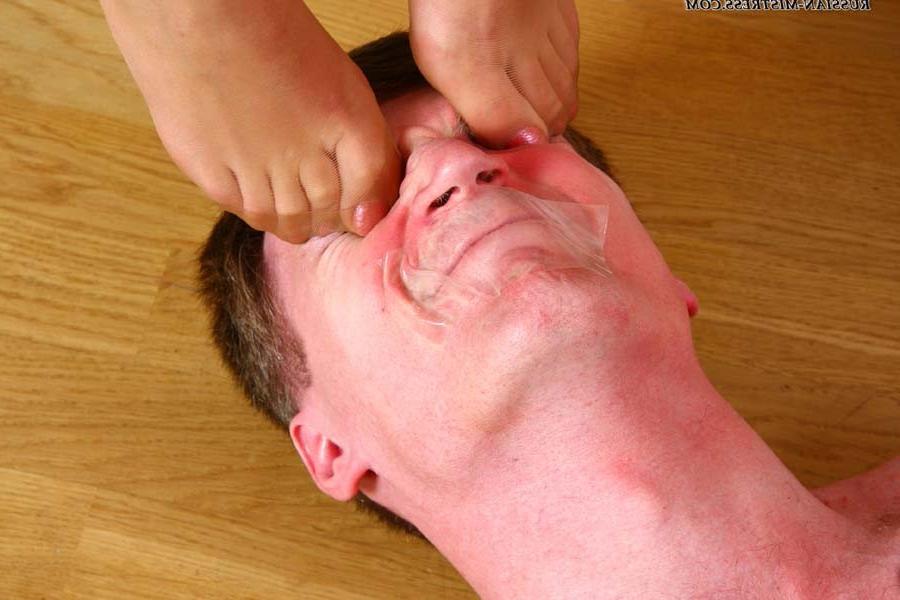 16P Exceptionally loud slave gets tape-gagged and trampled as a prelude before being