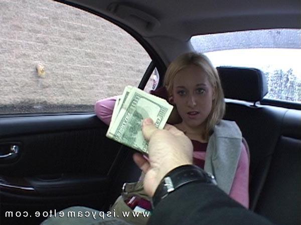 18P Young thin blonde spreads icing around her camel toe lips for a licking