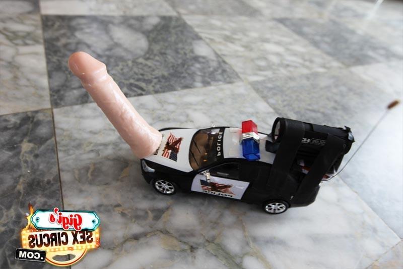 12P Sophie Dee Busted Masturbating By Remote Control Cop Cock Car
