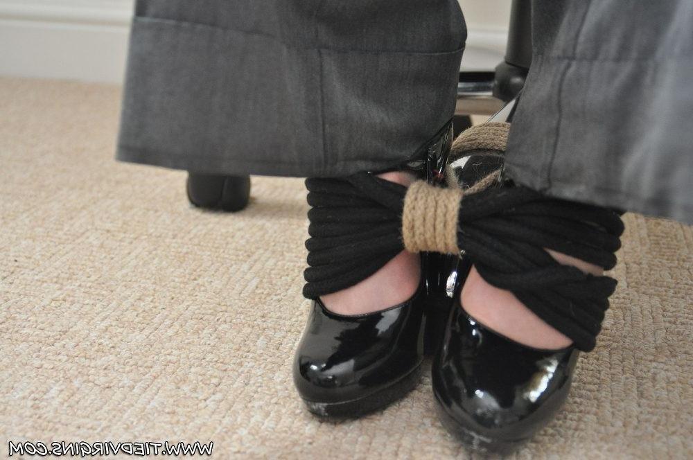 12P Naughty secretary is tied and gagged in the office