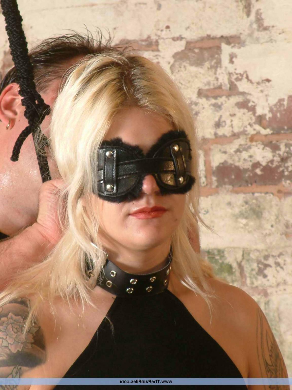16P Gagged busty blonde spanked