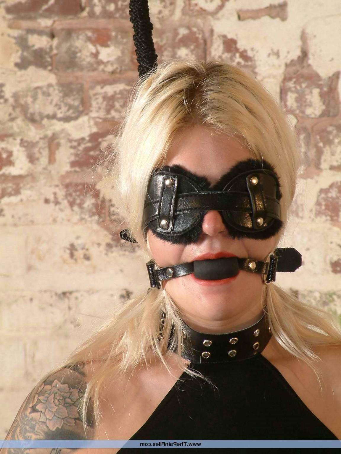 16P Gagged busty blonde spanked