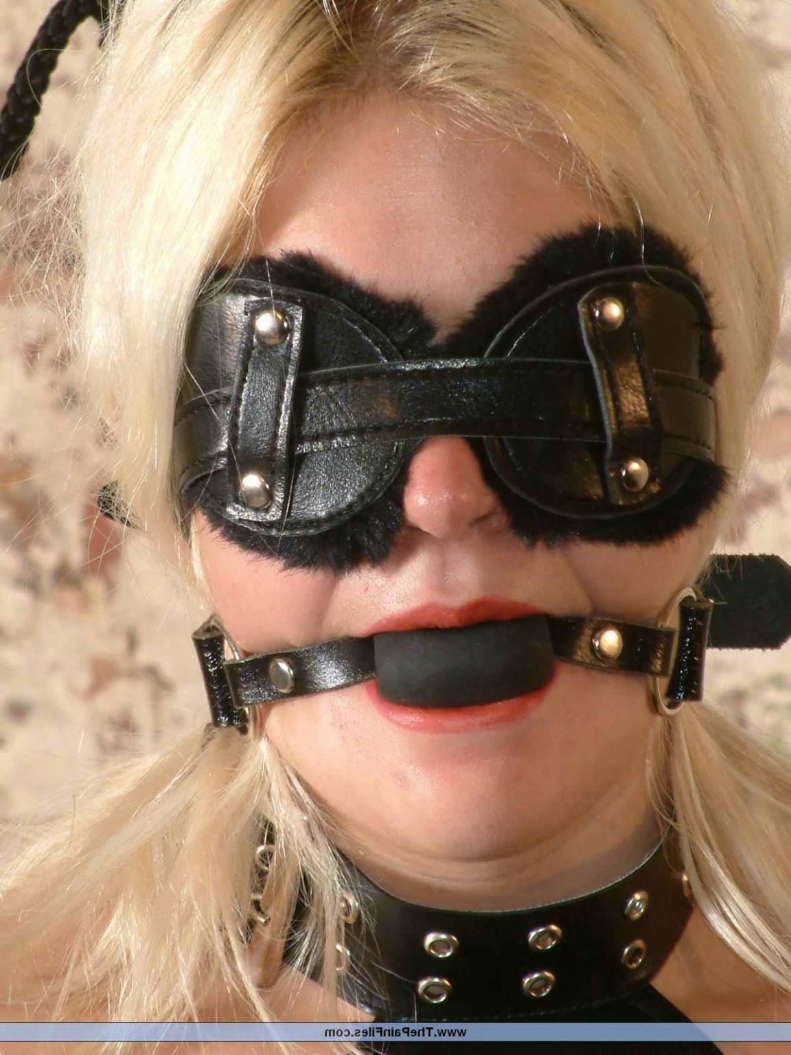 16P Gagged busty blonde spanked