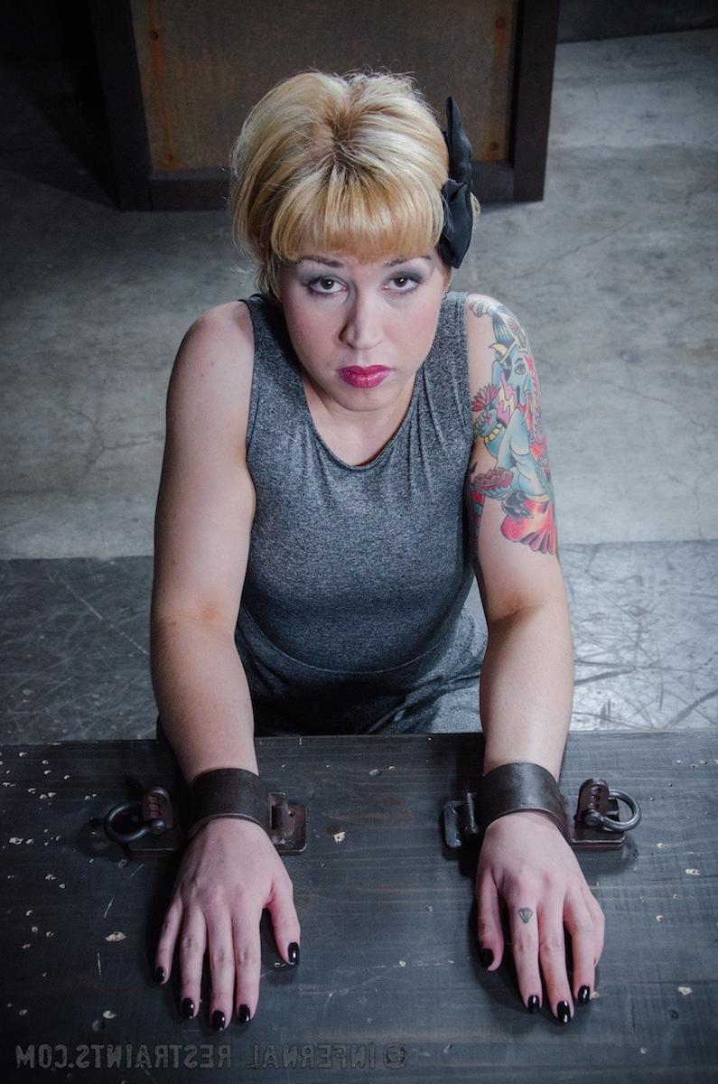 14P Resistance is futile. Elizabeth Thorn knows. She has it tattooed over her pussy.