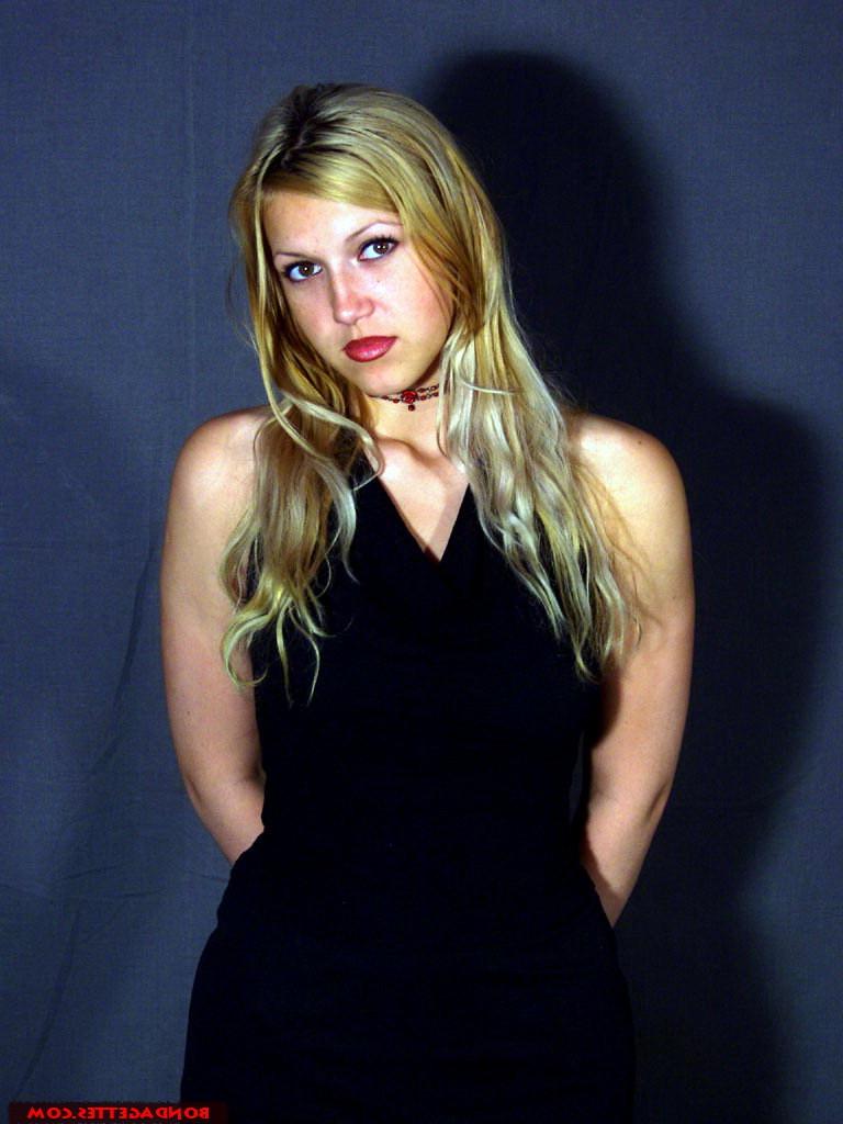 16P Shy blonde bondage babe restrained