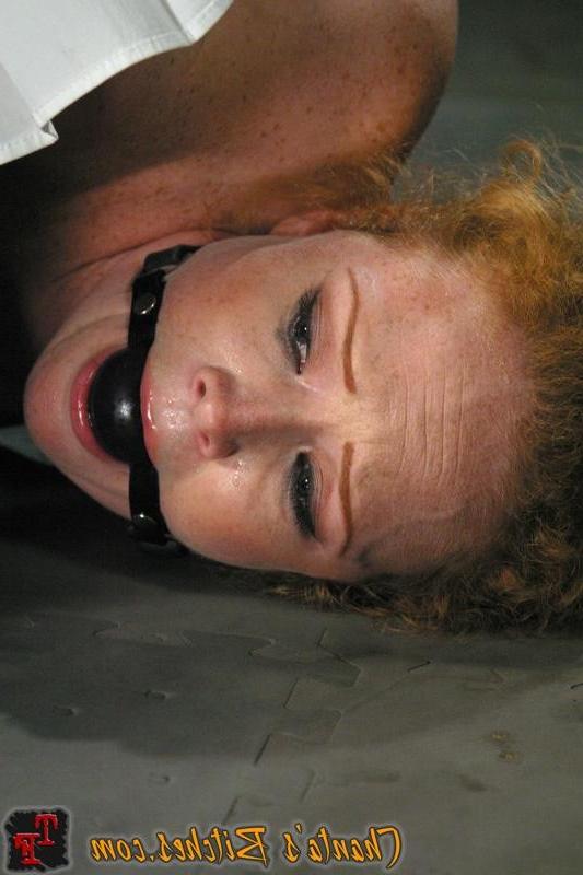 18P Bound Redhead Audrey Hollander gets anal treatment from Mistress