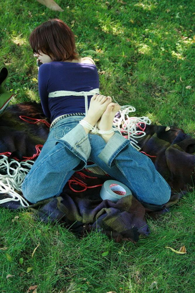 16P Mistress Ursela took her best friend/slave out to a park for a nice day in the s