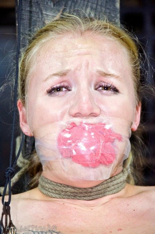 16P Tracy Sweet her week long rope bondage is gagged