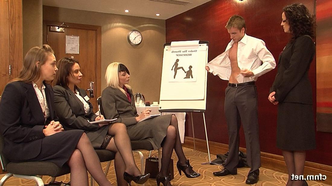 8P Hotel clerk Mark is used as a prop by businesswomen in a professional workshop