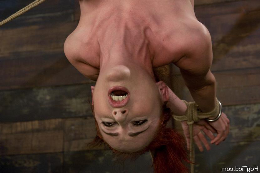 15P Redhead slave slut Berlin gets bound and dominated