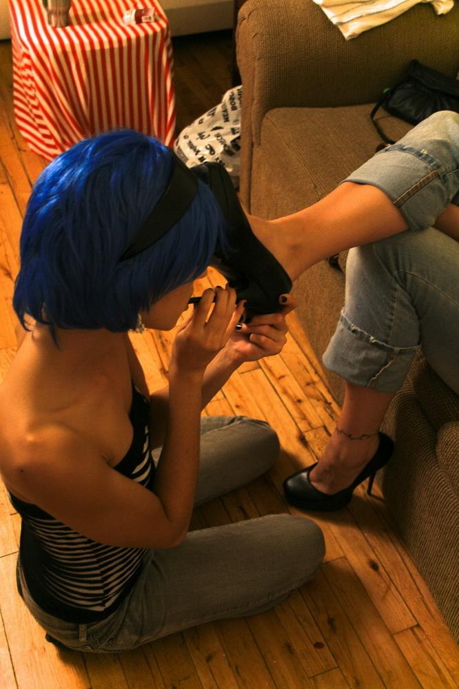 16P Rosalie shows up for some shoe worship in the most amazing heels.