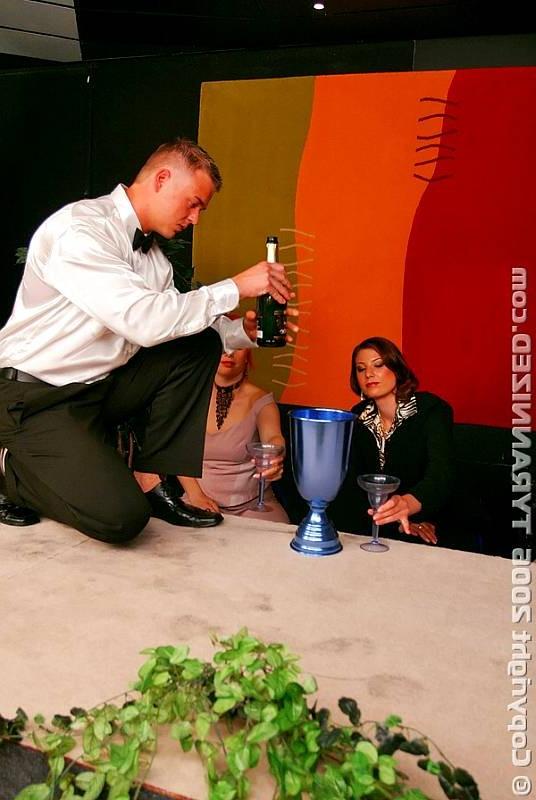 16P On stage dominatrix humiliates and punishes slave