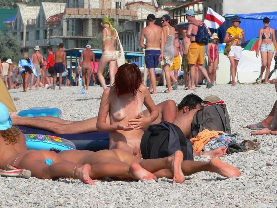 15P Amazing young nudists touch each other's bodies
