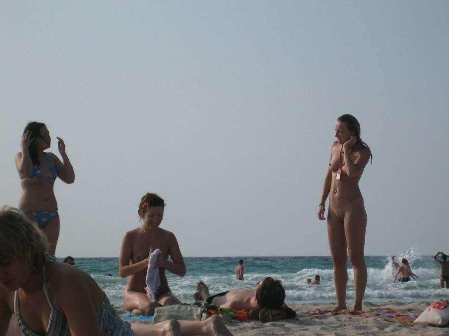15P Slim nudist teen shows off her sexy big titties