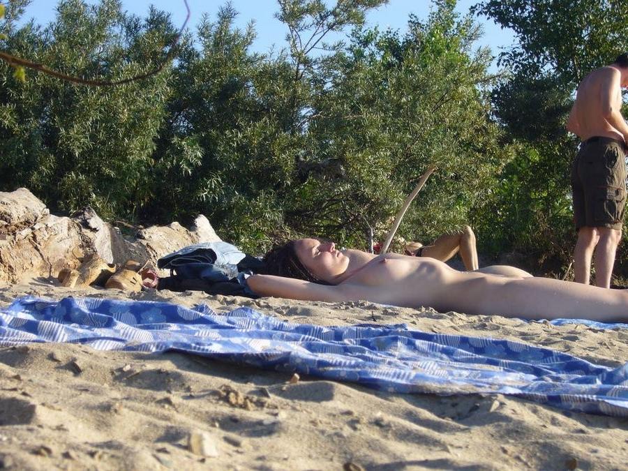 15P Brunette nudist loves feeling the sun on her body