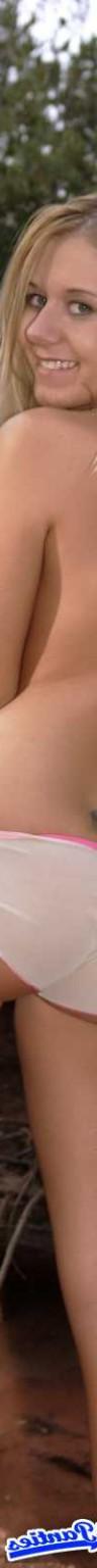 18P Ashlee outside in sheer pink panties that camel toe really nicely look close