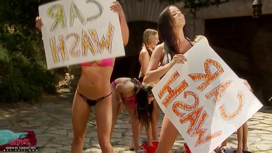 16P Pornstar Brandy Aniston and her car wash whores