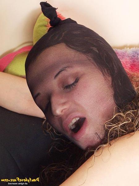 16P Lesbian teens with pantyhose over their head