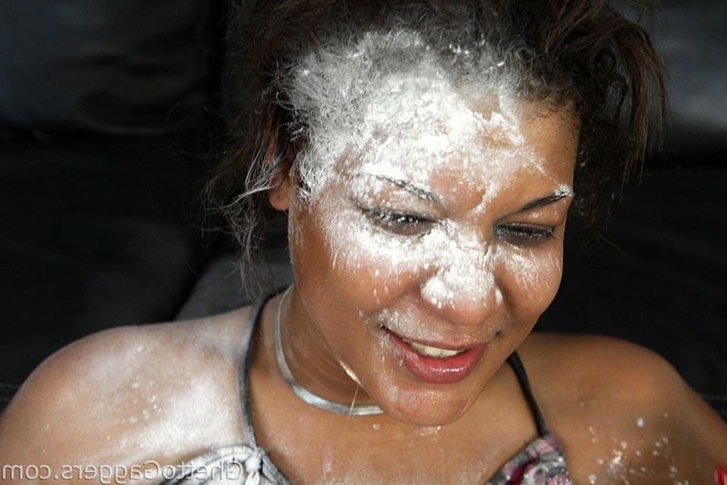 15P Kya is a bubbly black whore gagging on white cocks