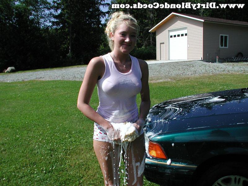12P this naughty blond would like to wash your car