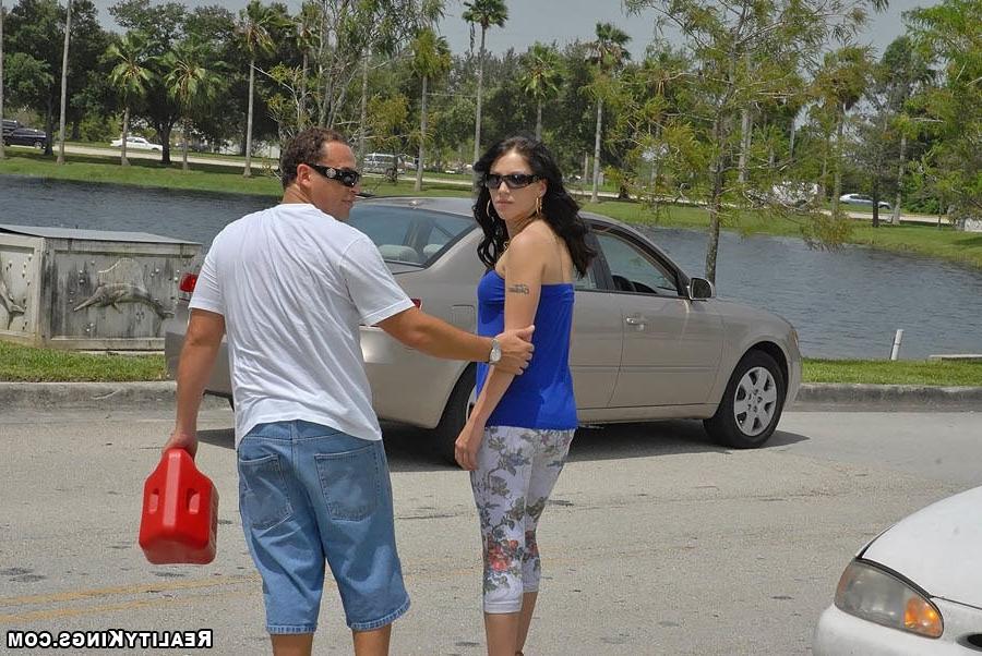 18P Hot lttle latina babe kiki breaks down in her car so agrees to get fucked hard f