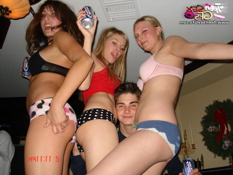 8P Hot teen students throw a party in the dorm