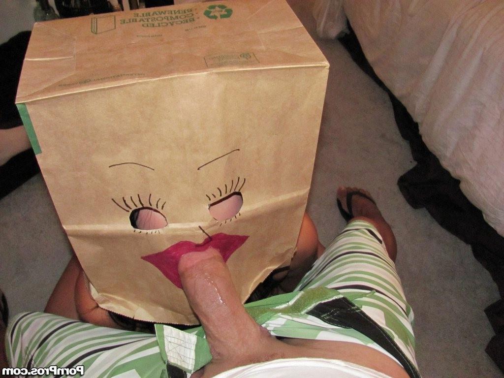 16P Amateur with a bag over the head gets fucked hard