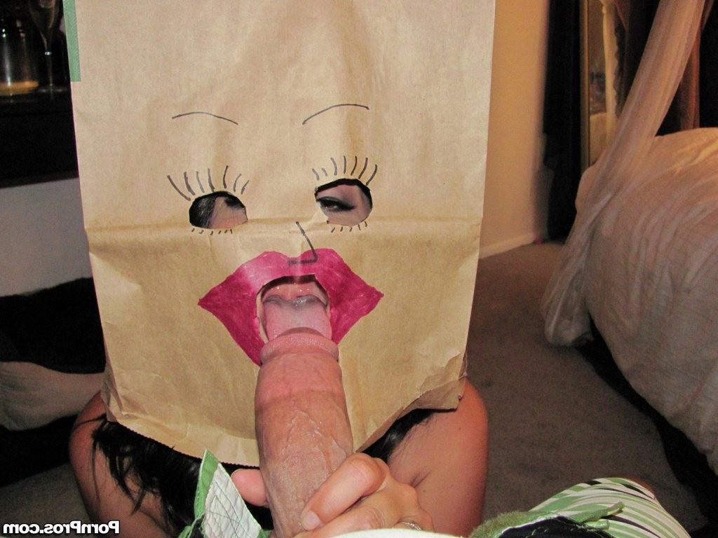 16P Amateur with a bag over the head gets fucked hard