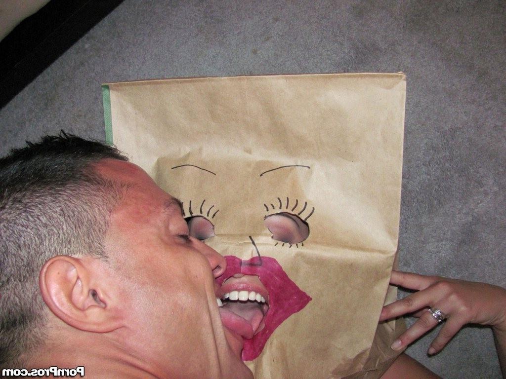 16P Amateur with a bag over the head gets fucked hard