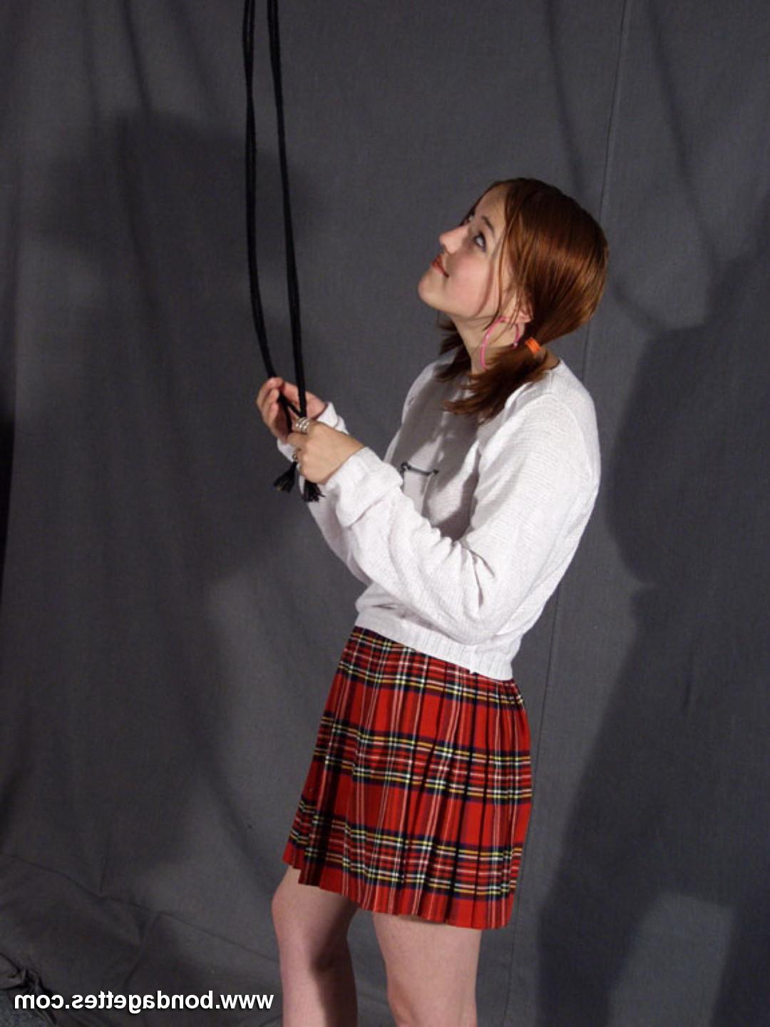 8P Cute amateur subbie is bound and gagged whilst wearing a short t