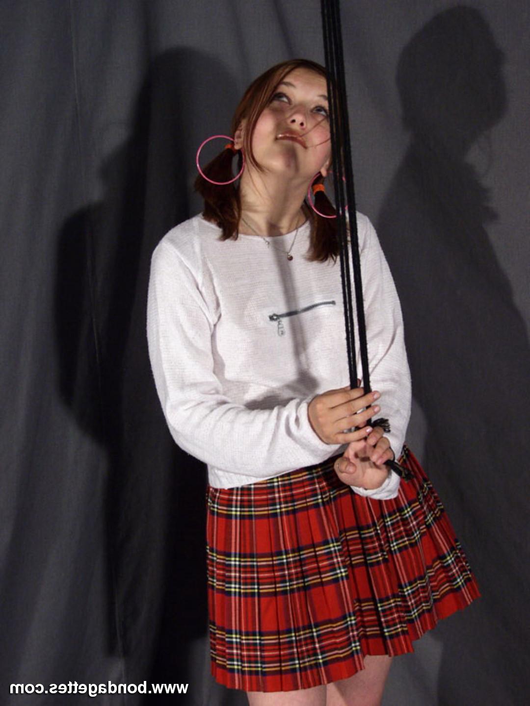 8P Cute amateur subbie is bound and gagged whilst wearing a short t