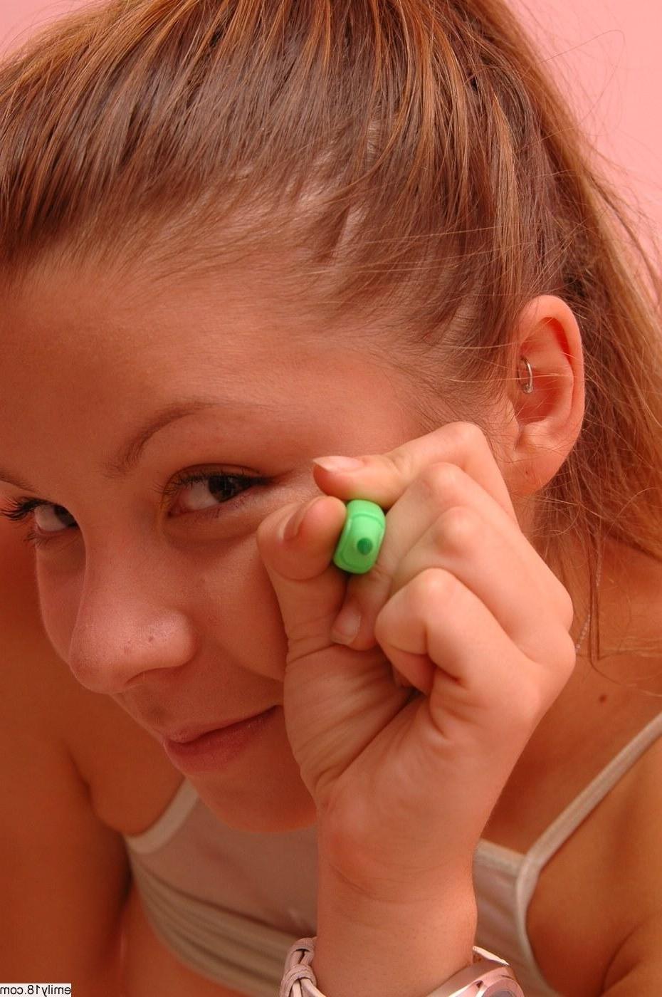 16P Funny teen girl draws on her nipples