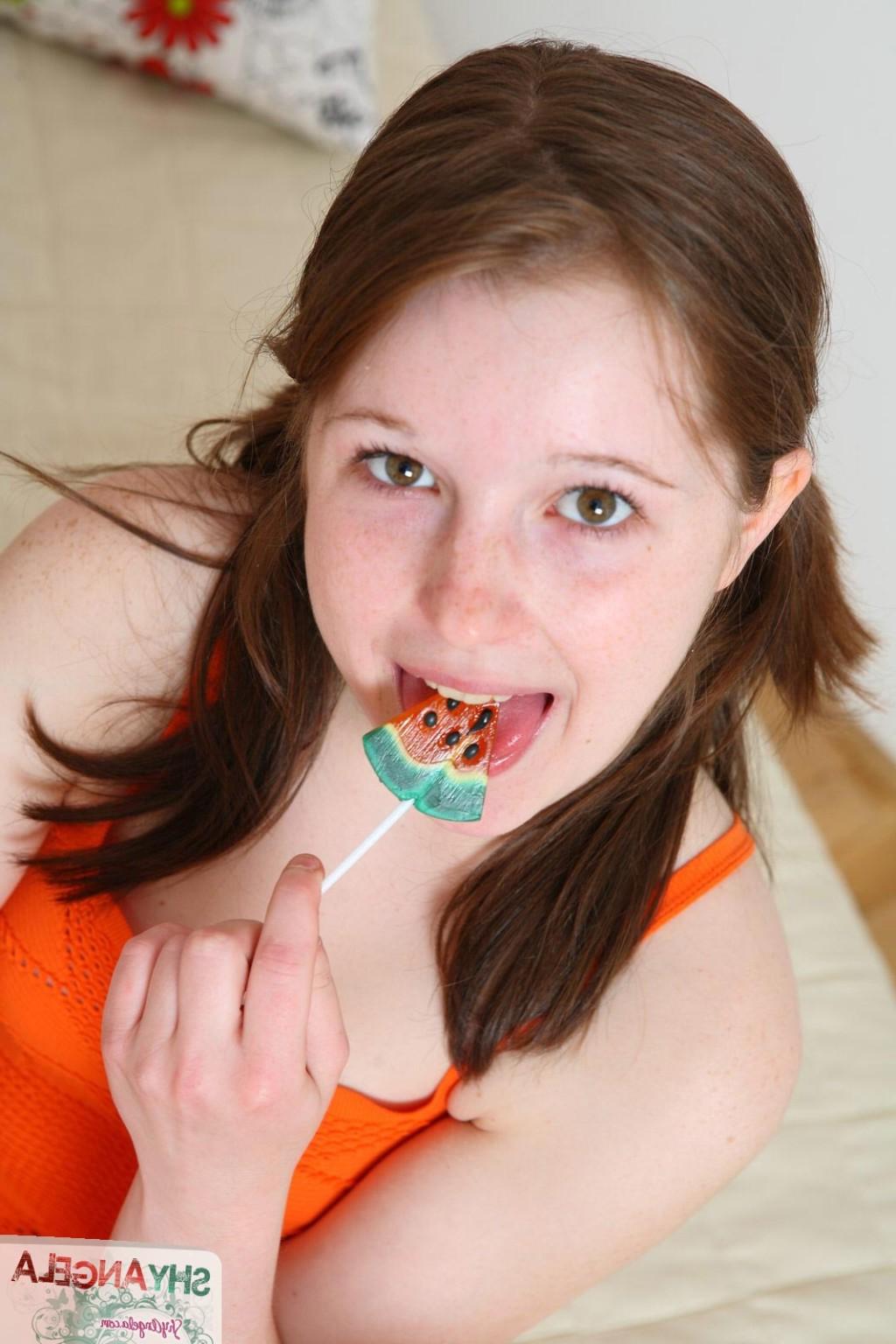 16P Shy teen in bed