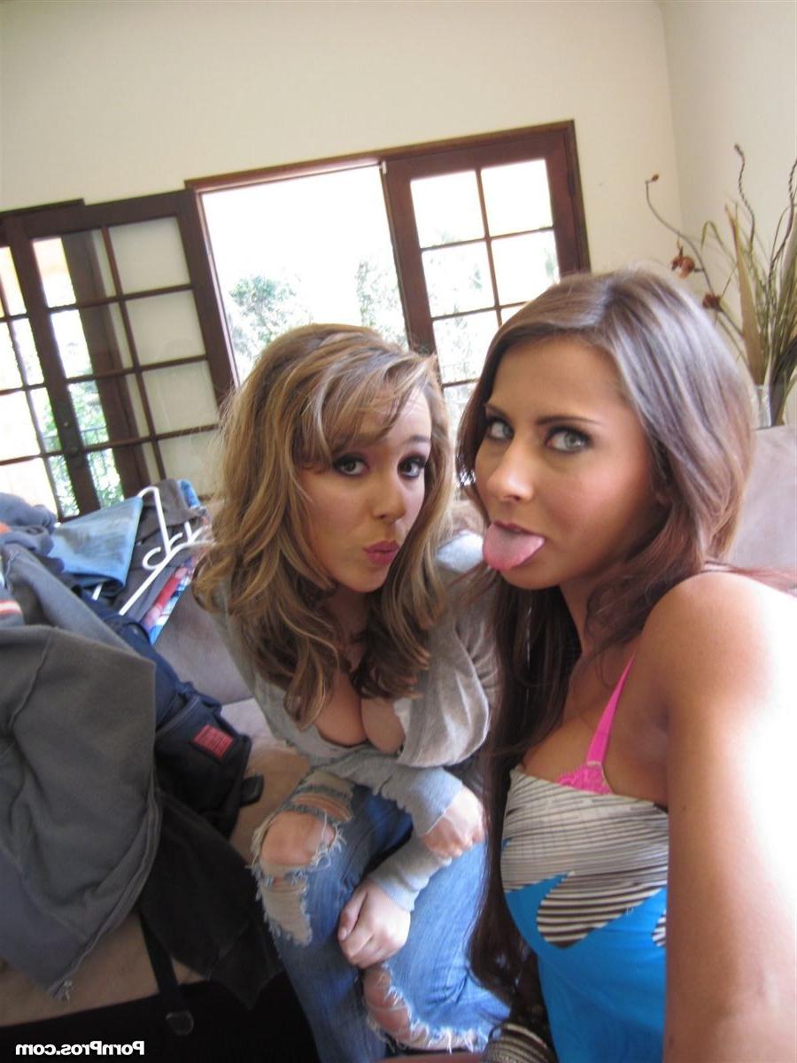 18P Ella Milano and Madison Ivy share a hard cock on the couch
