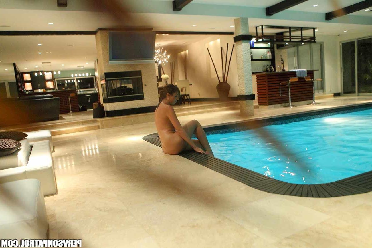 17P Softcore porn with hot sexy babe being busted swimming naked