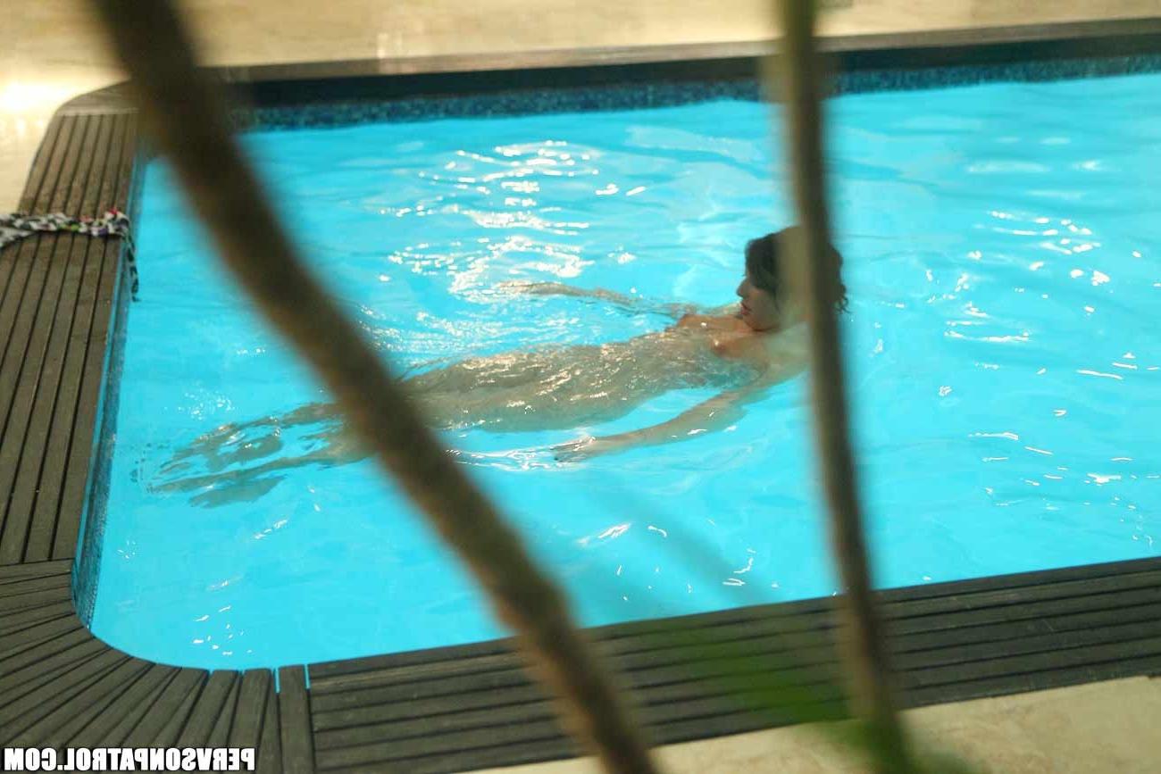 17P Softcore porn with hot sexy babe being busted swimming naked