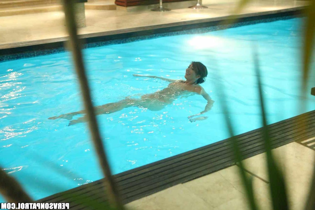 17P Softcore porn with hot sexy babe being busted swimming naked