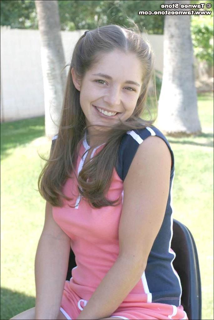 14P Tawnee Stone teases the camera in cute pink boy shorts