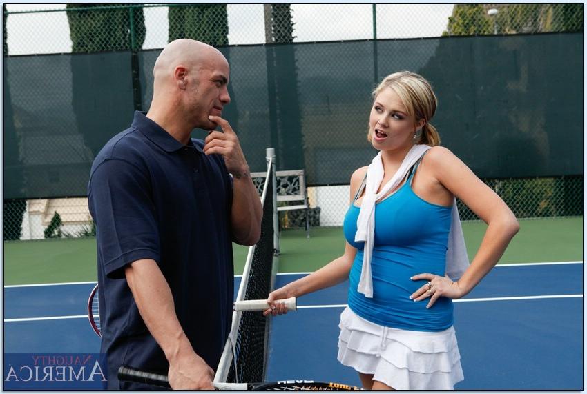 15P Athletic porn star Katie Kox fucking her tennis coach after practice