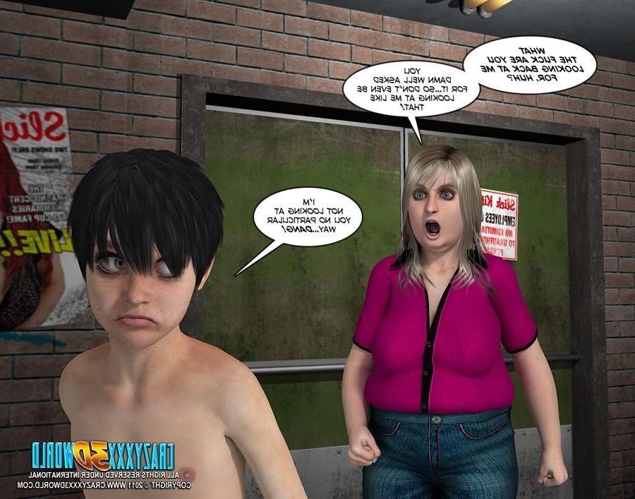16P A fat woman seducing a guy in these comics