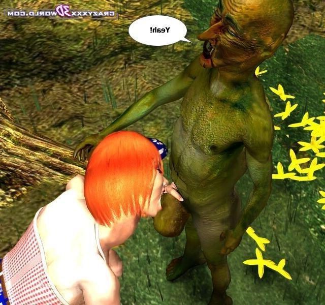 16P A redhead doing a troll in in fantasy comics