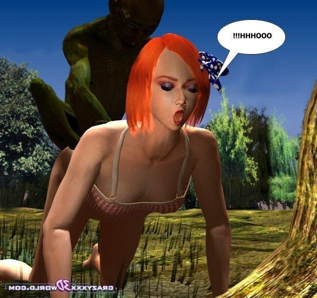 16P A redhead doing a troll in in fantasy comics