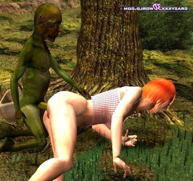 16P A redhead doing a troll in in fantasy comics