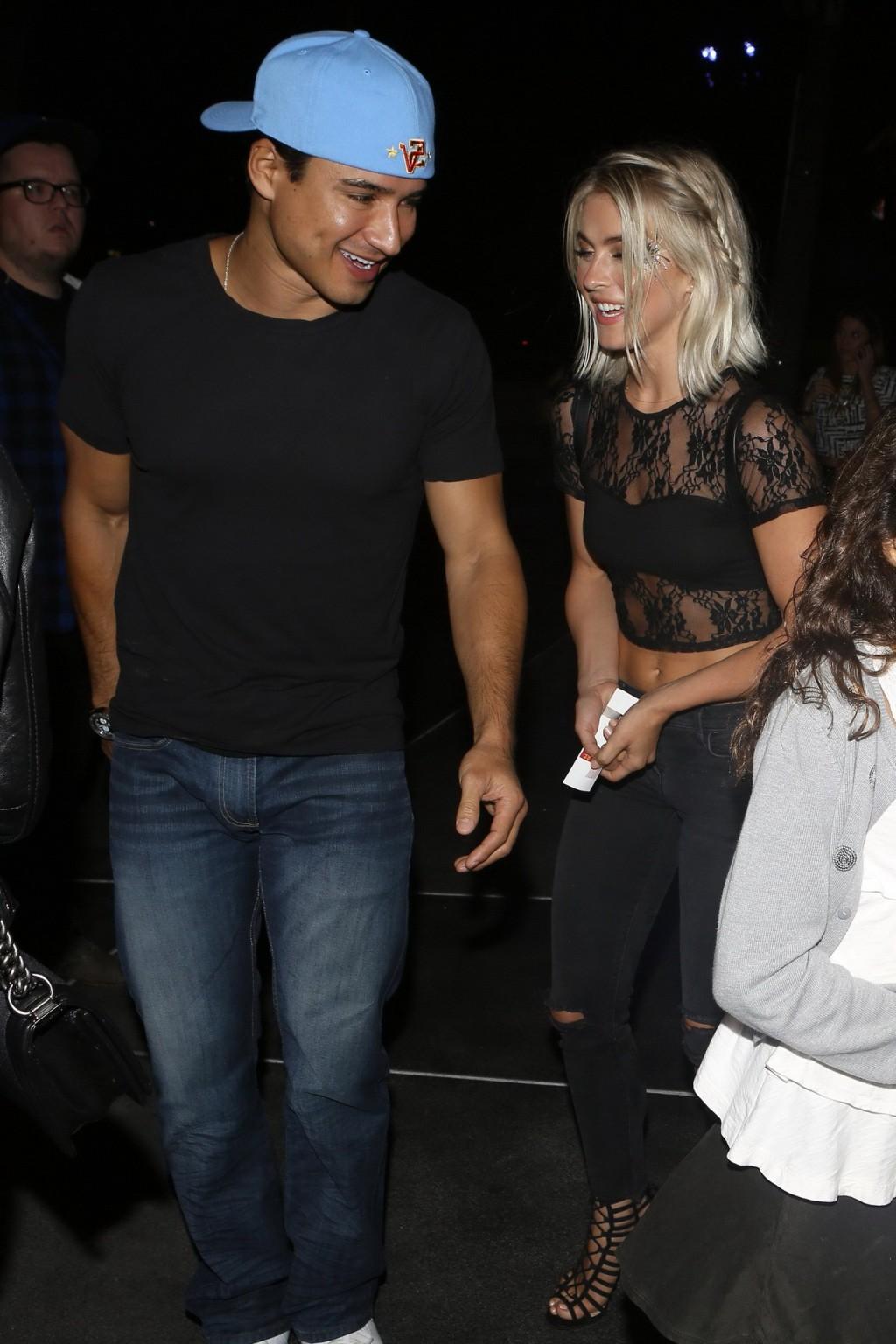 16P Julianne Hough busty in see through belly top outdoor