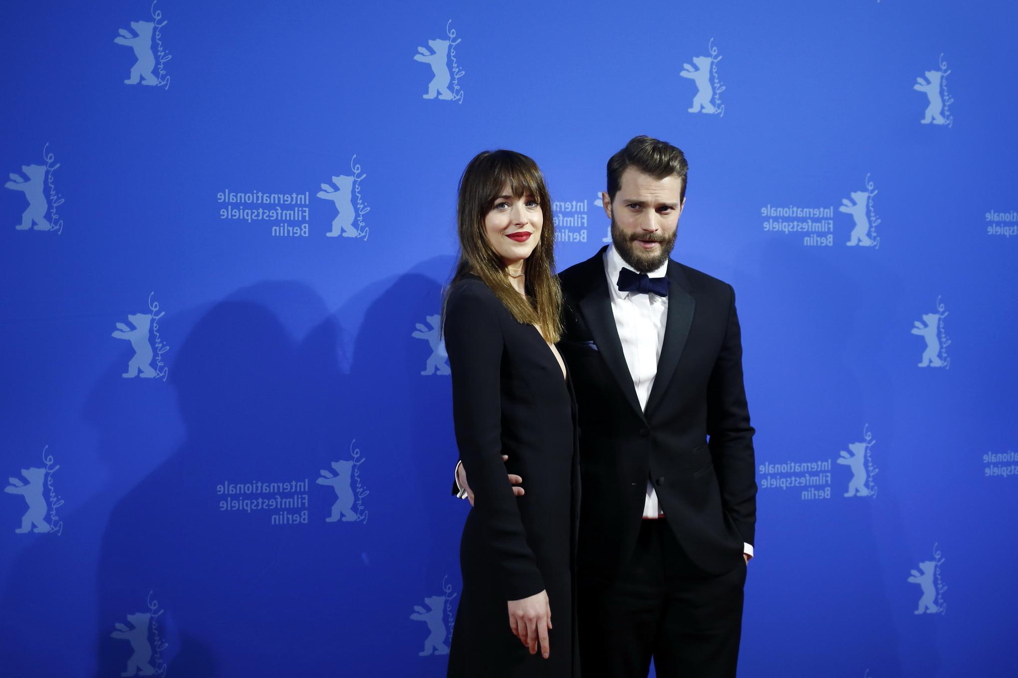 16P Dakota Johnson showing huge cleavage at the Fifty Shades of Grey premiere in Ber