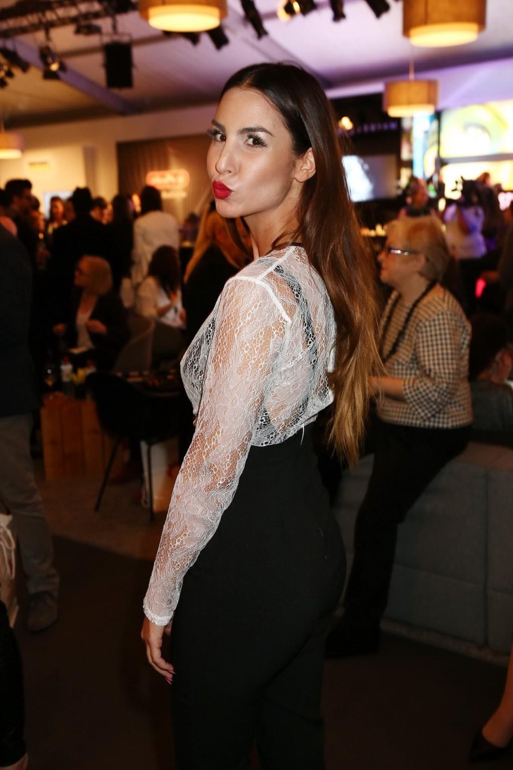 16P Busty Sila Sahin areola peek at the MercedesBenz Fashion Week in Berlin