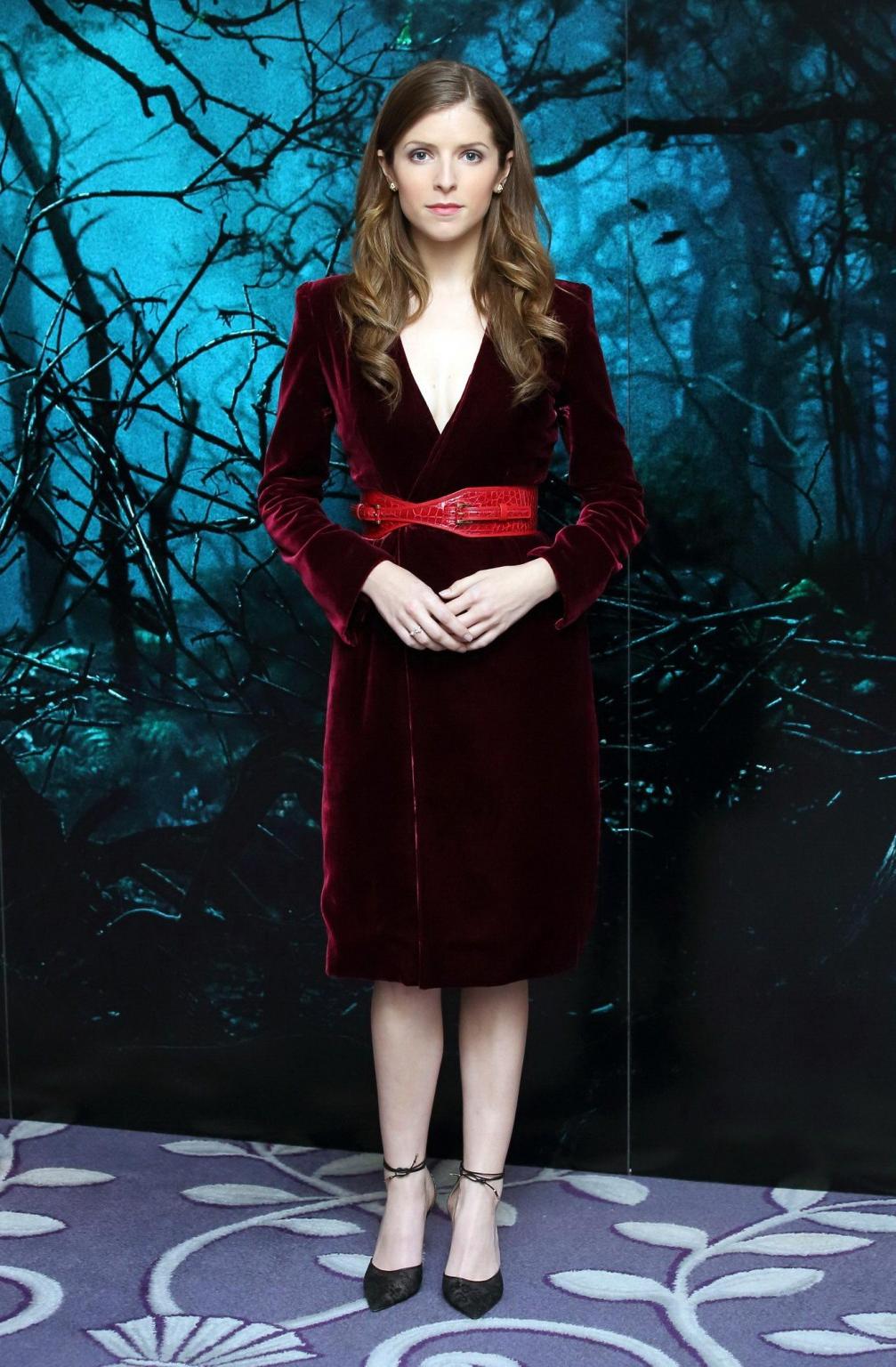 16P Anna Kendrick cleavy for Into The Woods photocall at Corinthia Hotel in London