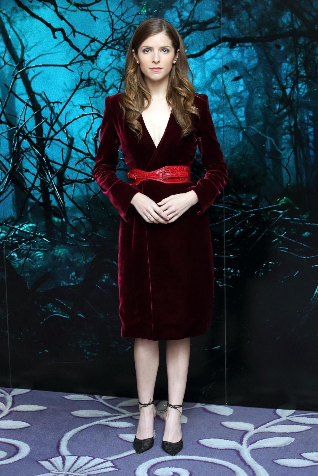 16P Anna Kendrick cleavy for Into The Woods photocall at Corinthia Hotel in London