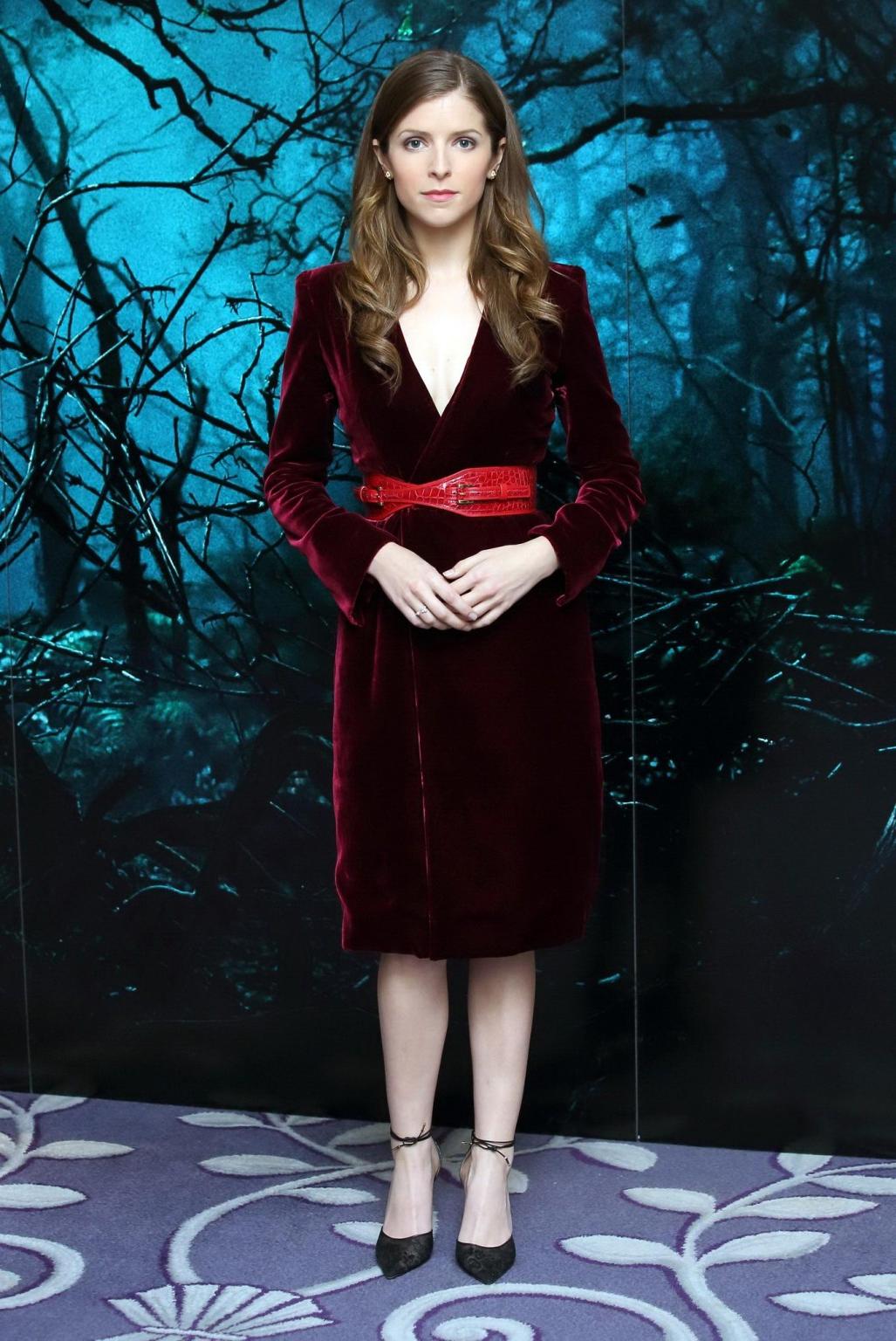 16P Anna Kendrick cleavy for Into The Woods photocall at Corinthia Hotel in London